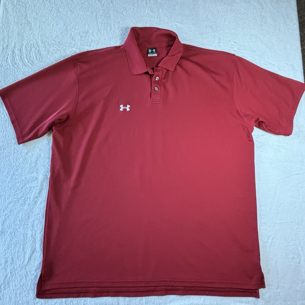 under armour Red polo red  Size XL  Short Sleeve Golf, Casual , Work,